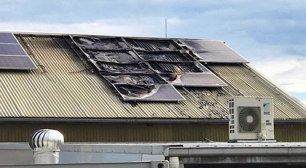 Pożar instalacji solarnej