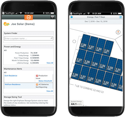 Aplikacja Enphase Enlighten Manager